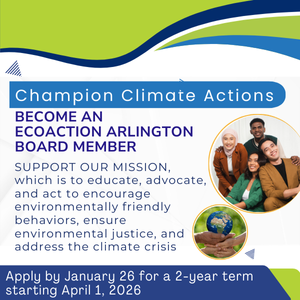 Become An EcoAction Baord Member Apply January 26 for a 2-year term starting April 1, 2026